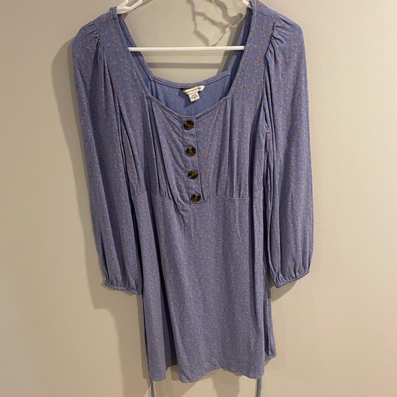 AE Long Sleeve Square Neck Mini Dress - Picture 6 of 7